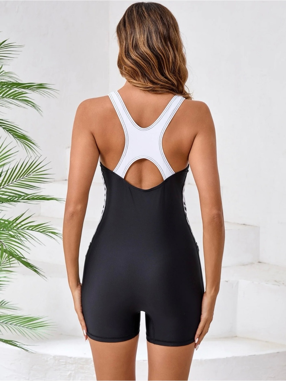Halcurt Misty Lagoon Boyleg One Piece Swimsuit Athletic Racerback - Picture 4 of 5